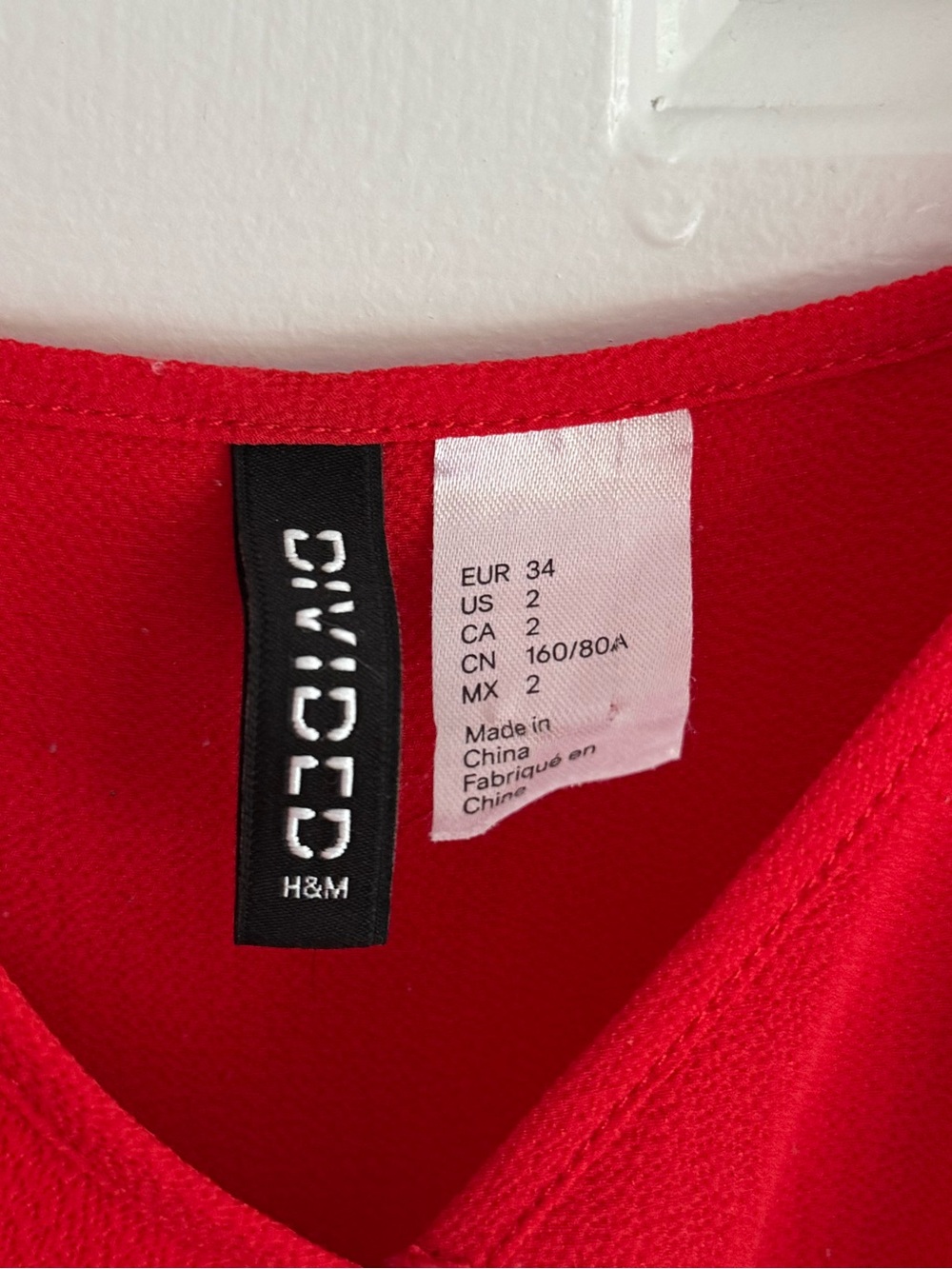H&M Red Ruffle Wrap Midi Dress - Picture 8 of 8